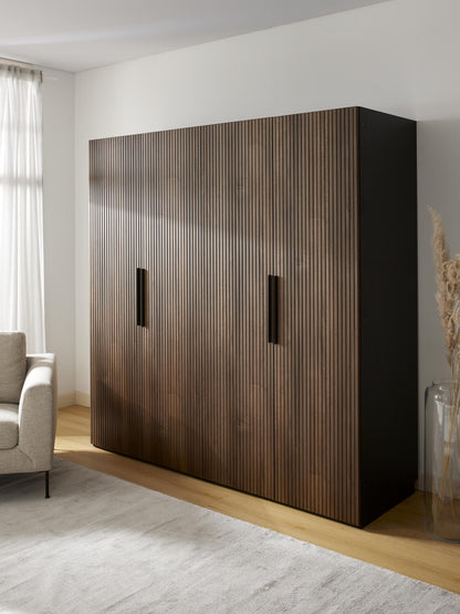 Simula Modular Hinged-Door Wardrobe, 200 cm Wide, in Various Sizes