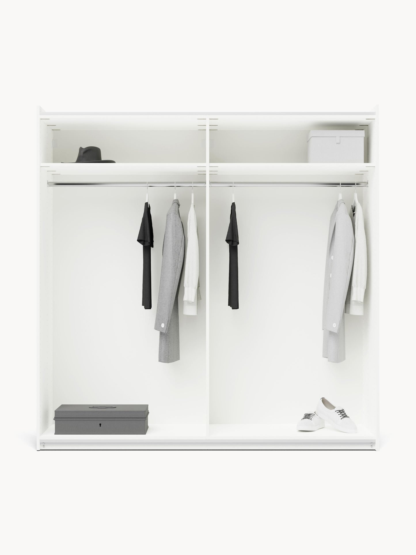 Simula Modular Sliding-Door Wardrobe, 200 cm Wide, in Various Sizes