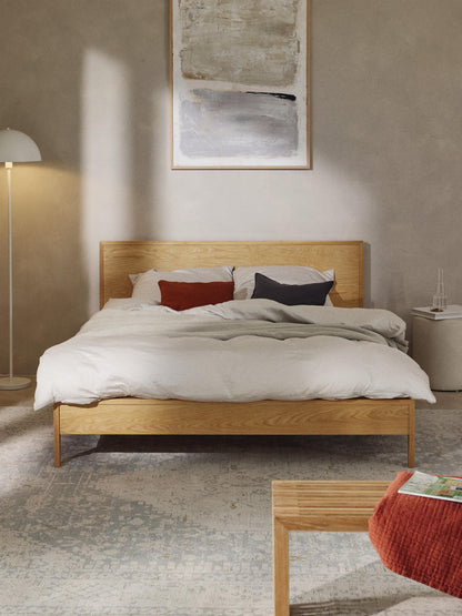 Tamsera Wooden Bed with Headboard