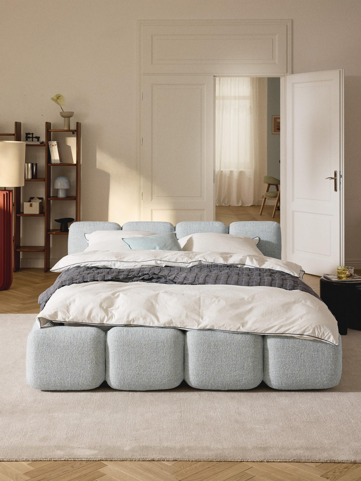 Taymira Bouclé Upholstered Bed