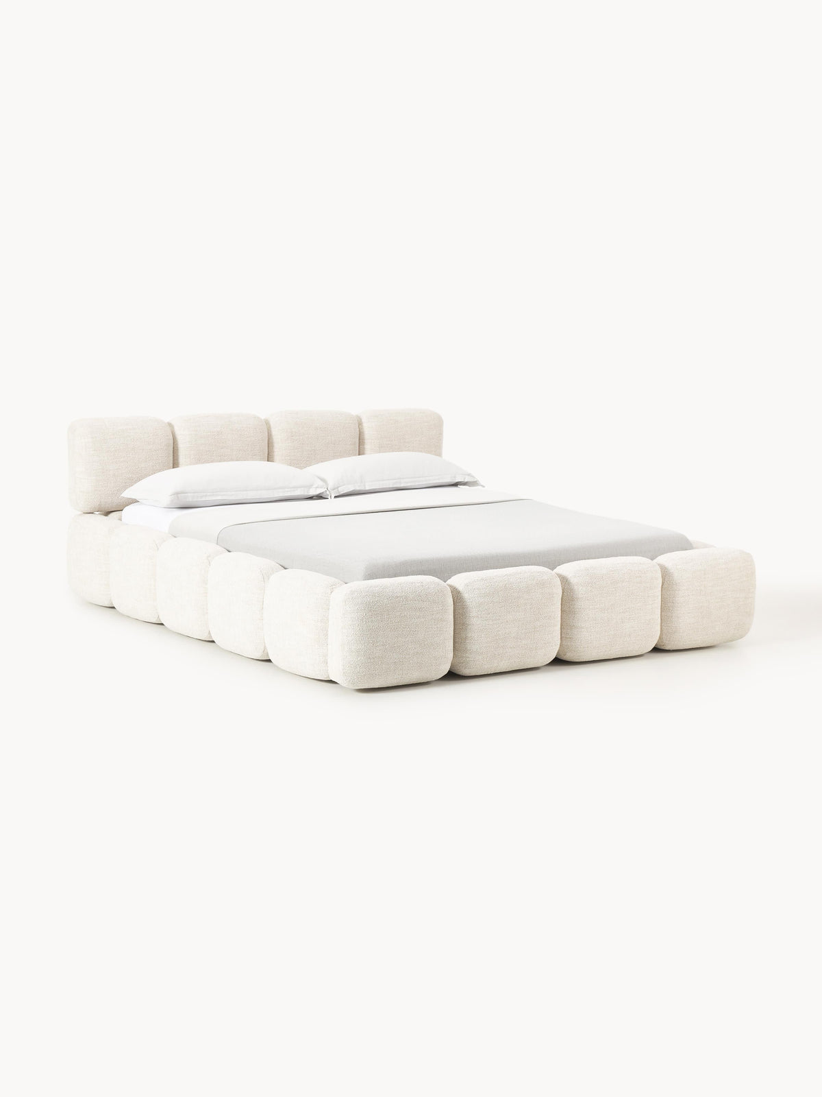 Taymira Bouclé Upholstered Bed with Storage