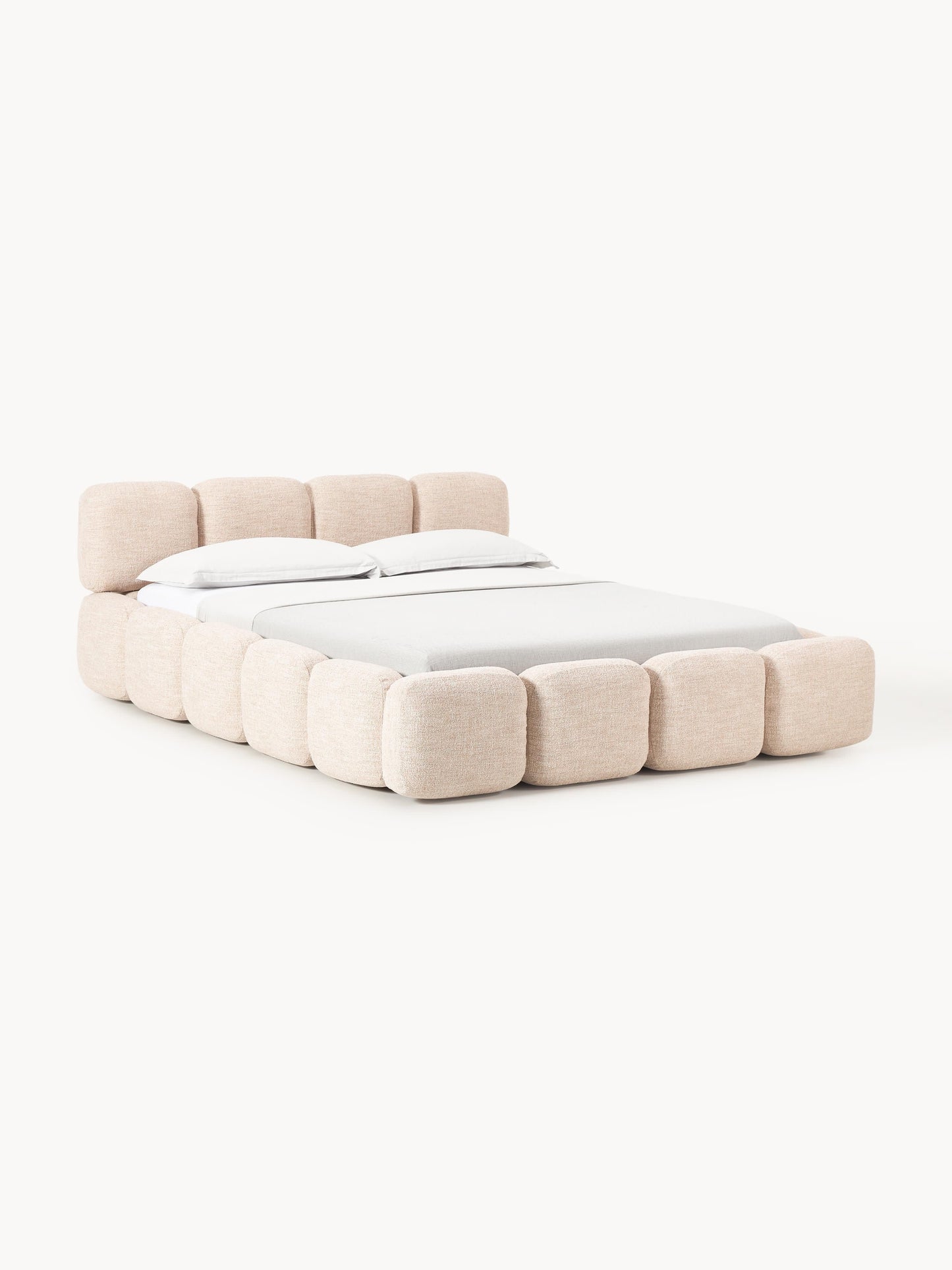 Taymira Bouclé Upholstered Bed with Storage