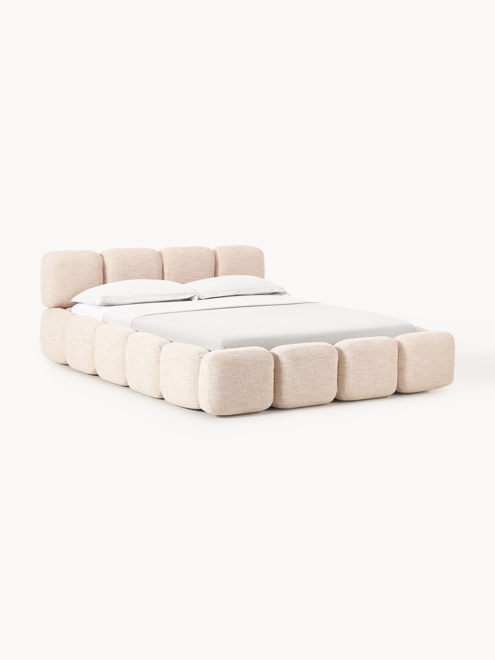 Taymira Bouclé Upholstered Bed with Storage