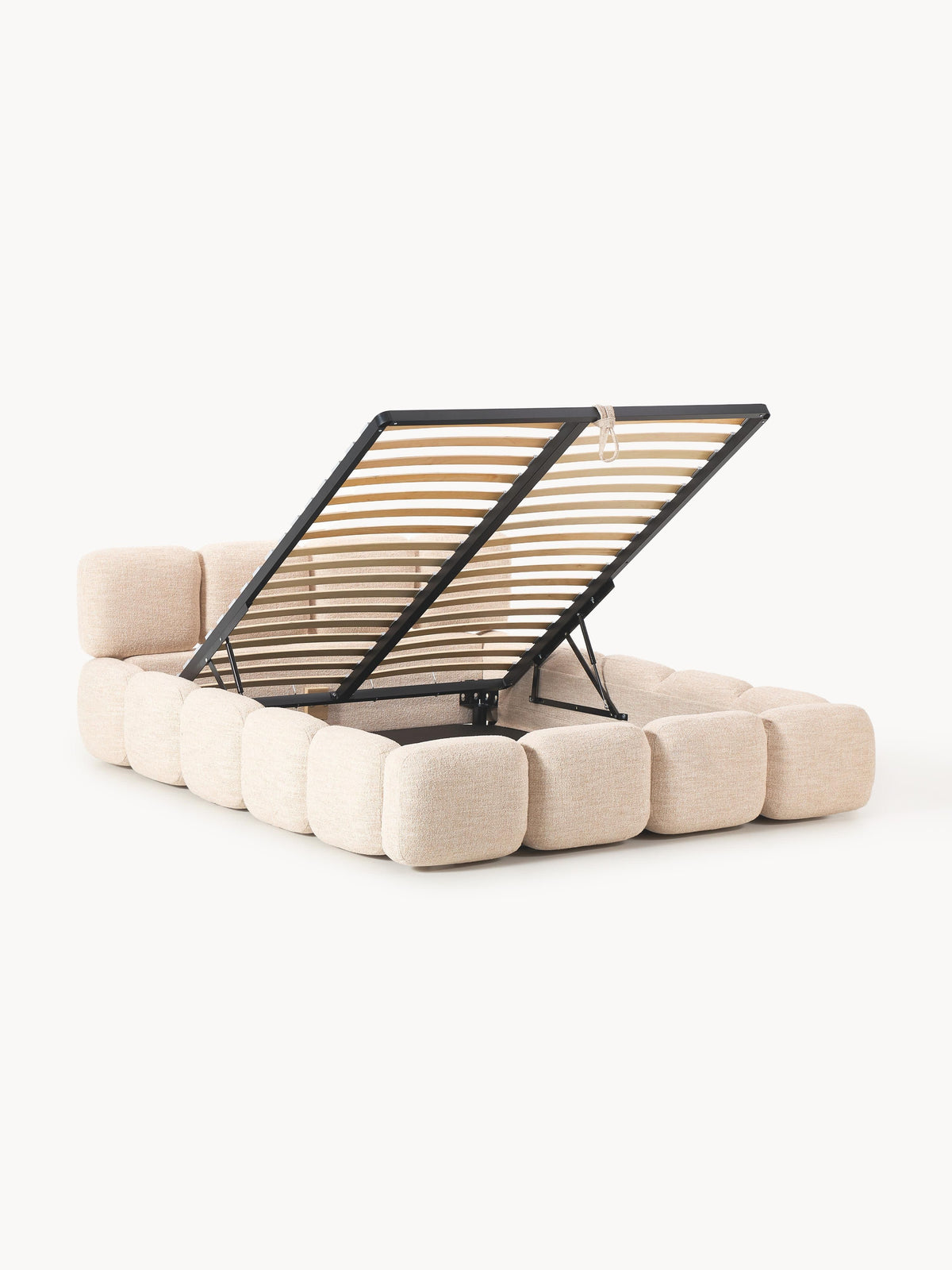 Taymira Bouclé Upholstered Bed with Storage