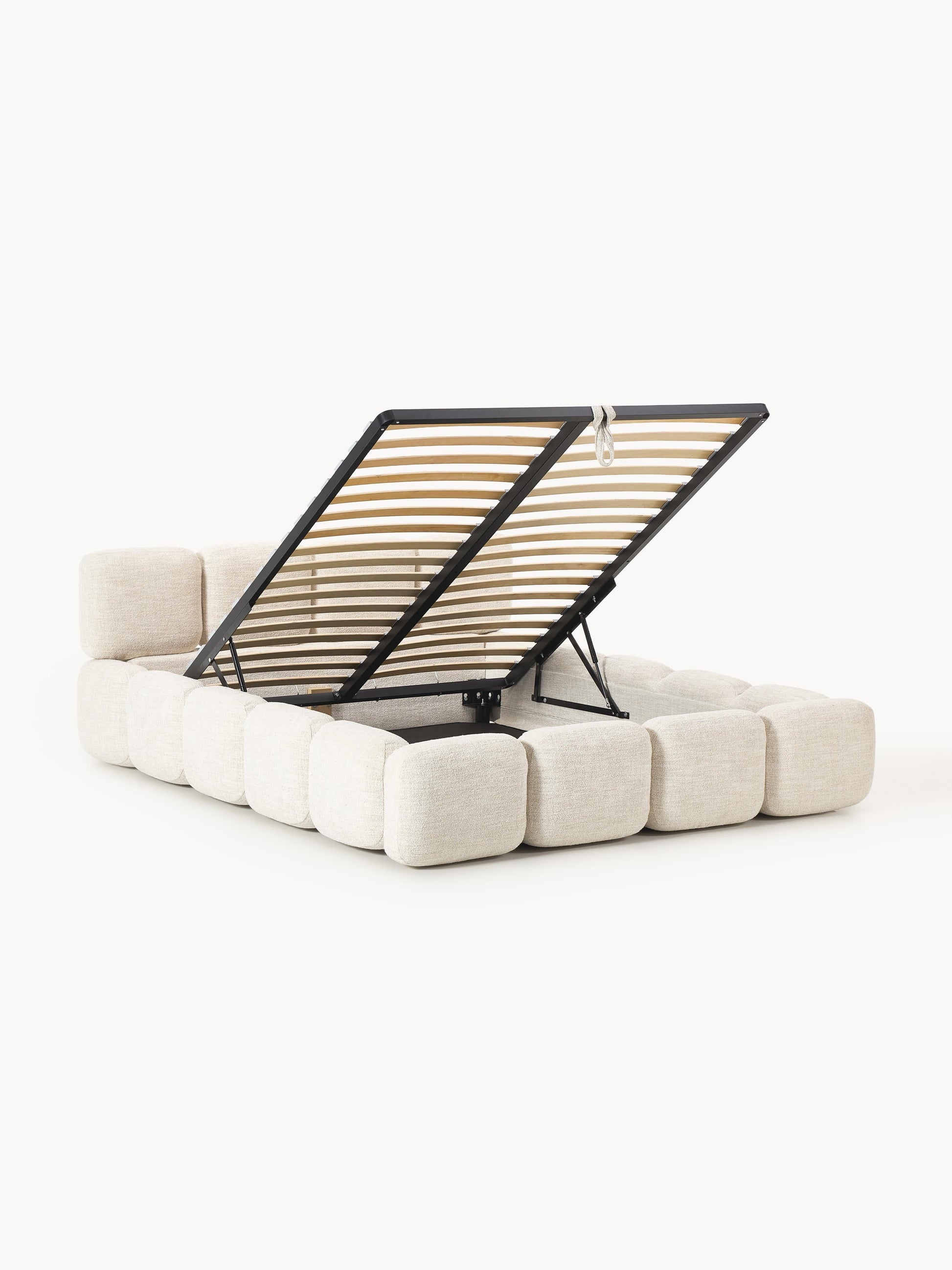 Taymira Bouclé Upholstered Bed with Storage