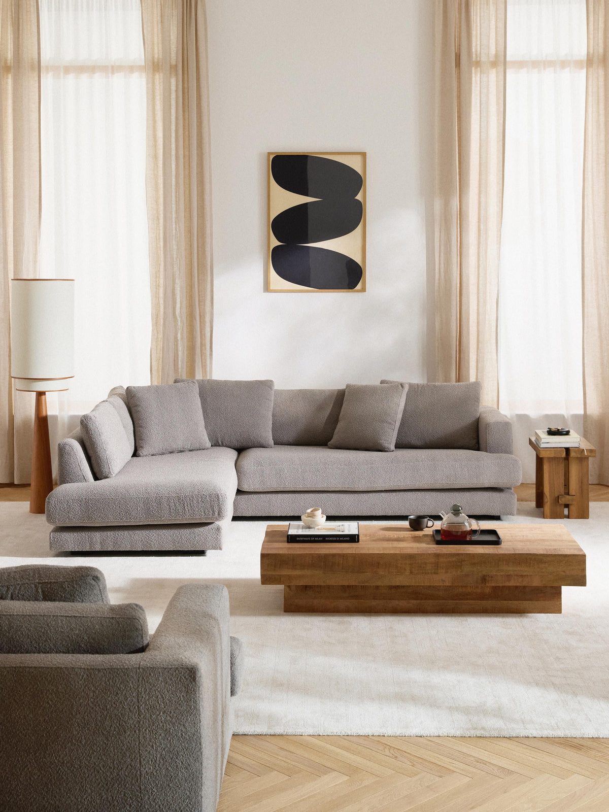 Trivento Corner Sofa in Bouclé