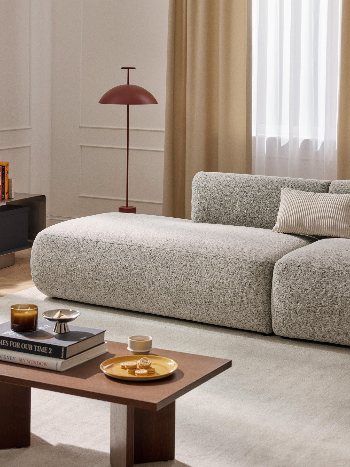 Vestara Chaise Module in Bouclé