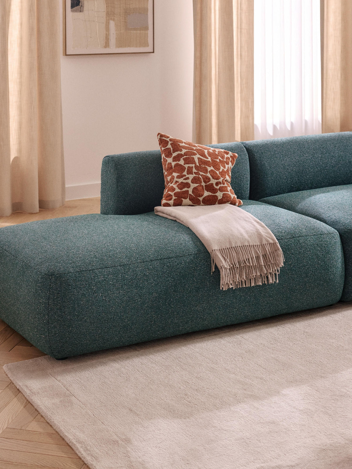 Vestara Chaise Module in Bouclé