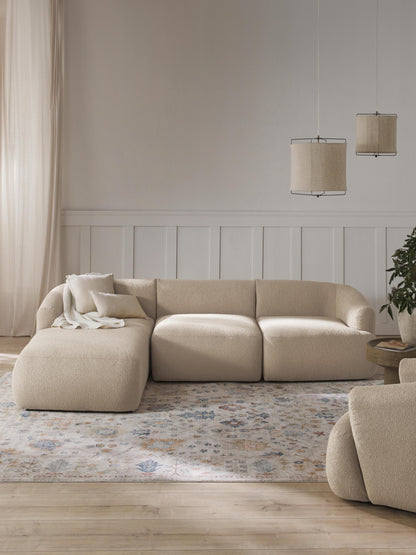 Vestara Modular Corner Sofa (3-Seater) in Bouclé