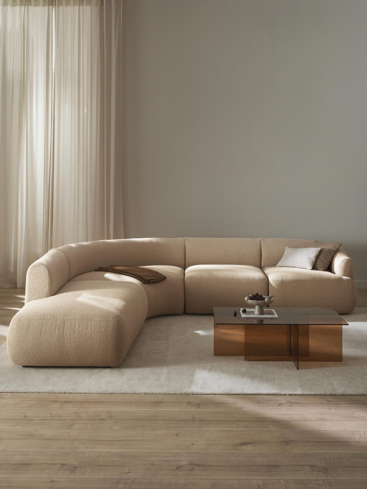 Vestara Modular Corner Sofa (4-Seater) in Bouclé