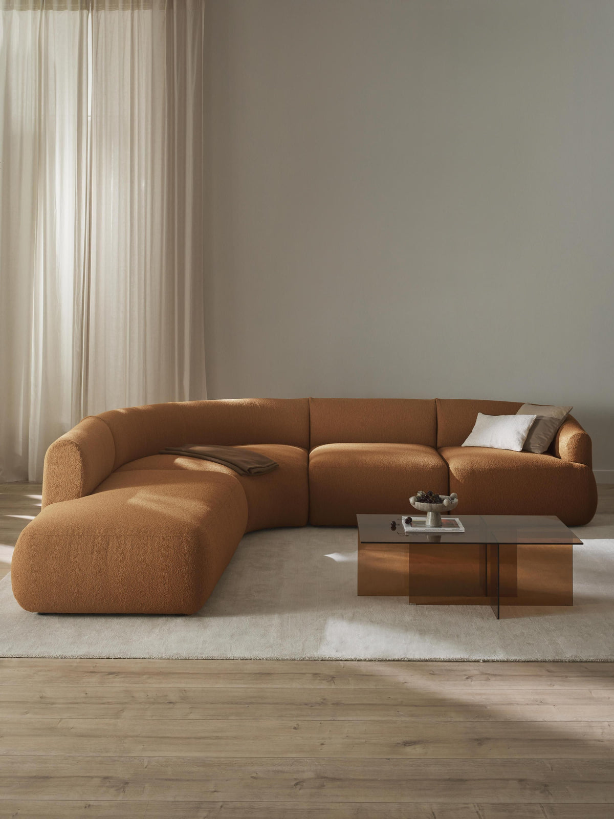 Vestara Modular Corner Sofa (4-Seater) in Bouclé