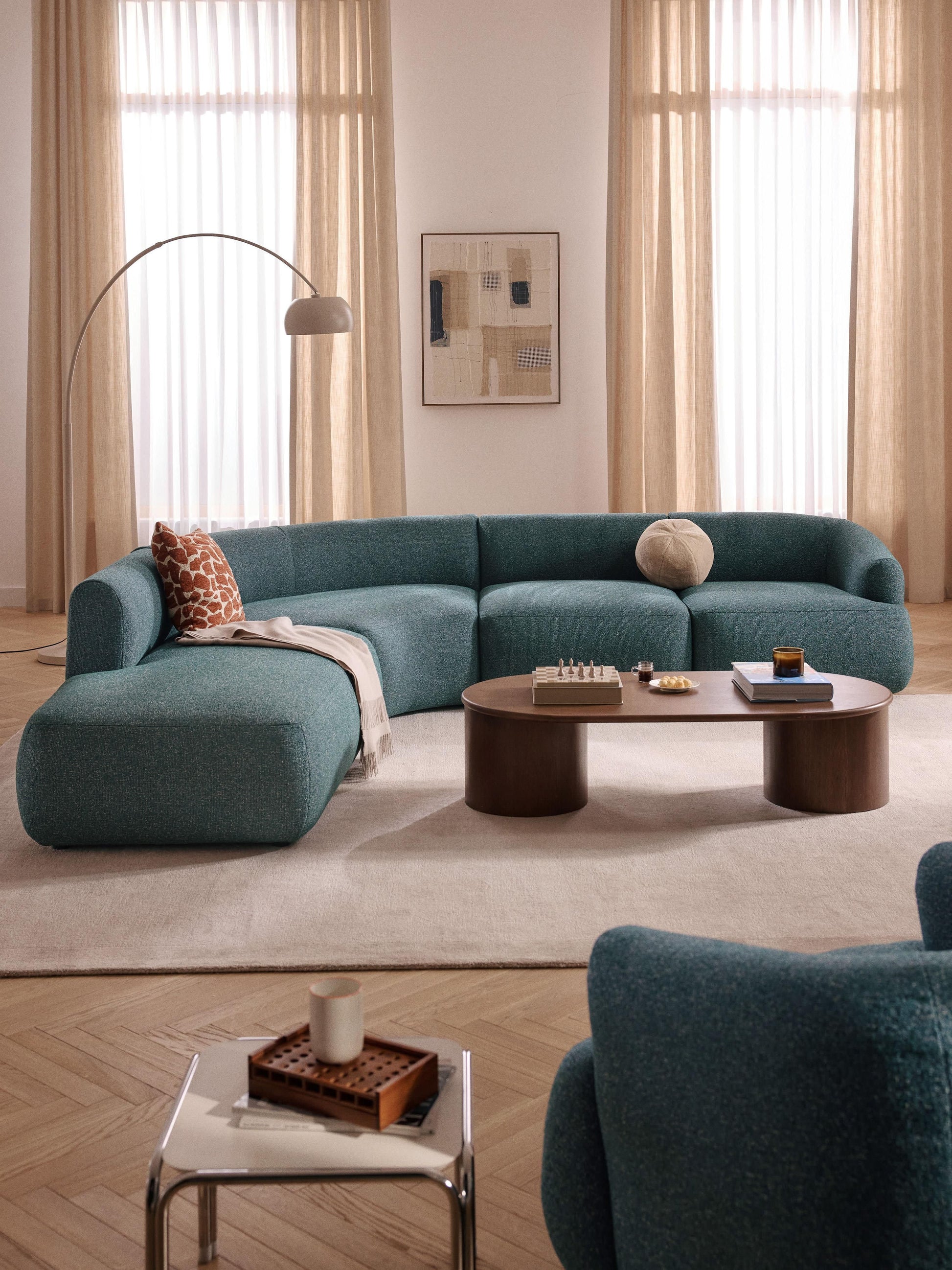 Vestara Modular Corner Sofa (4-Seater) in Bouclé