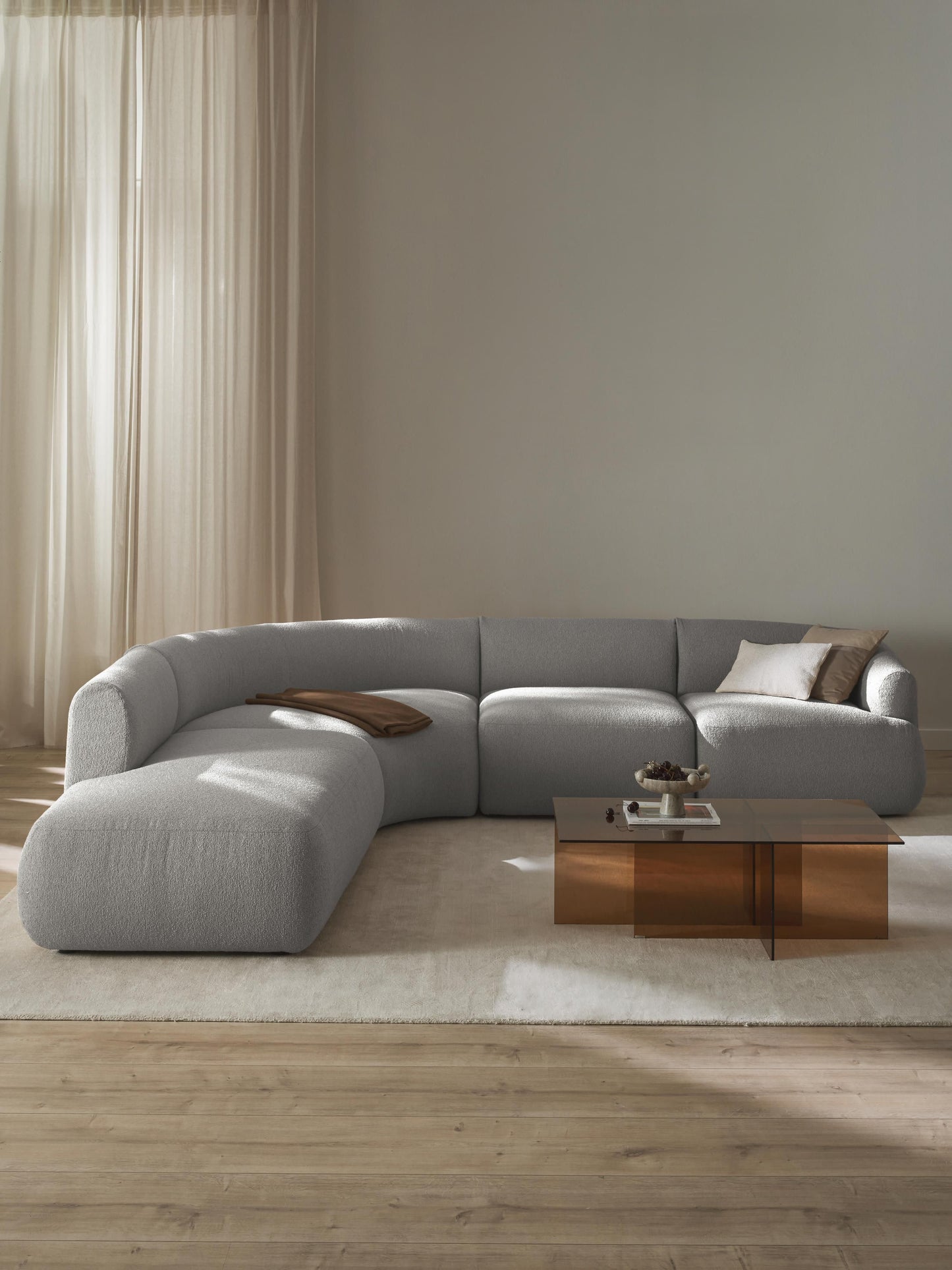 Vestara Modular Corner Sofa (4-Seater) in Bouclé