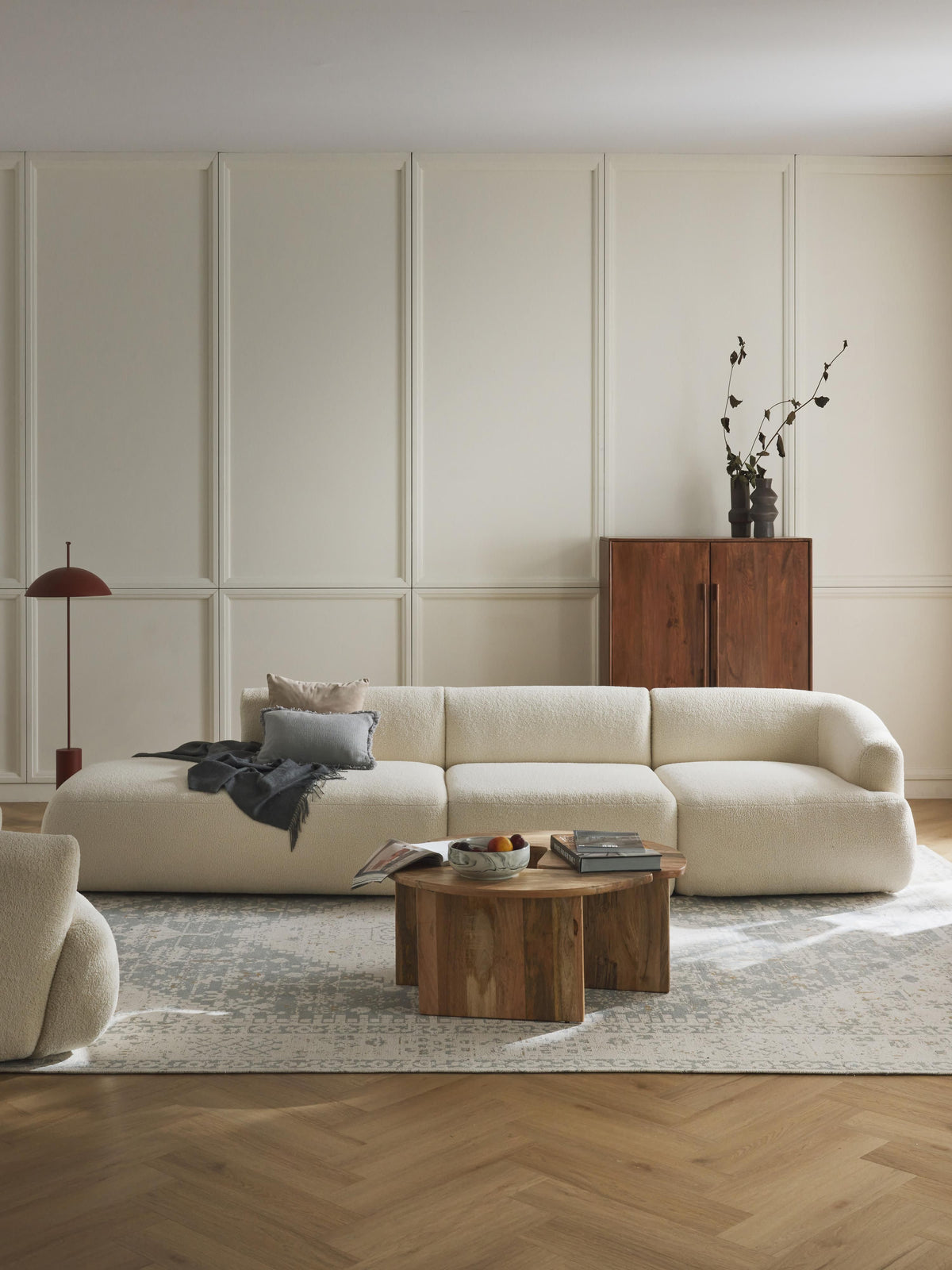 Vestara Modular Teddy Ottoman, 3-Seater