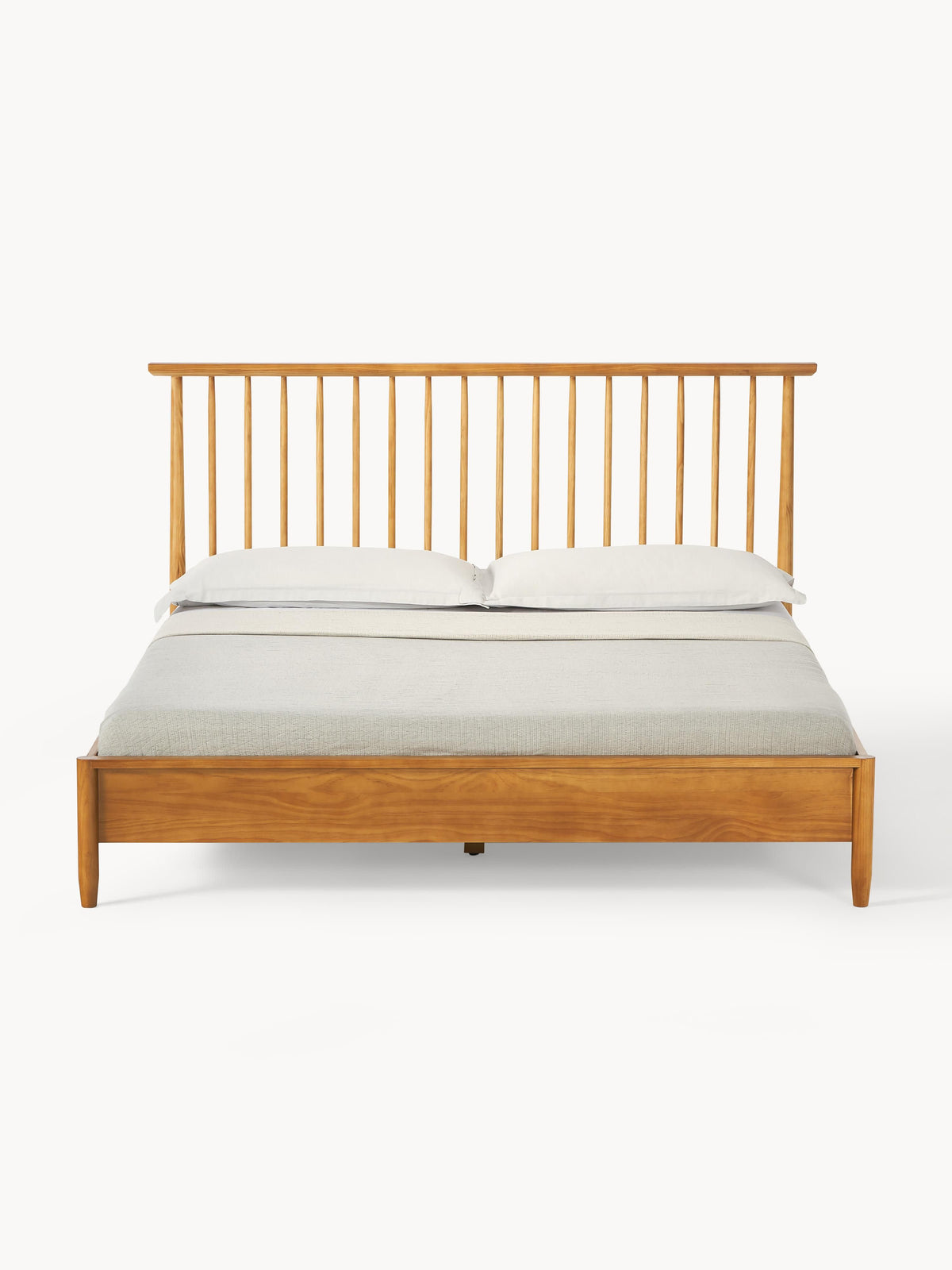 Winavia Wooden Bed with Pine Headboard