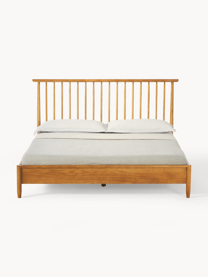 Winavia Wooden Bed with Pine Headboard