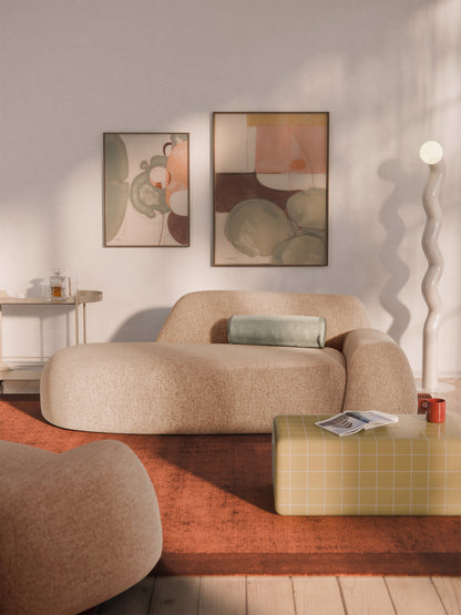 Wolterra Bouclé Sofa (2-Seater) with Chaise Longue