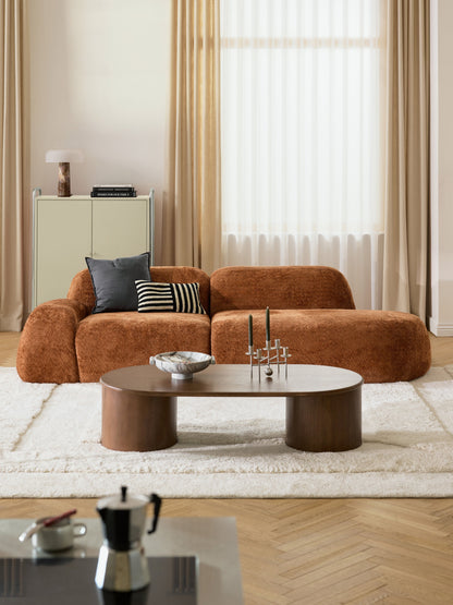 Wolterra Chaise in Teddy Bouclé