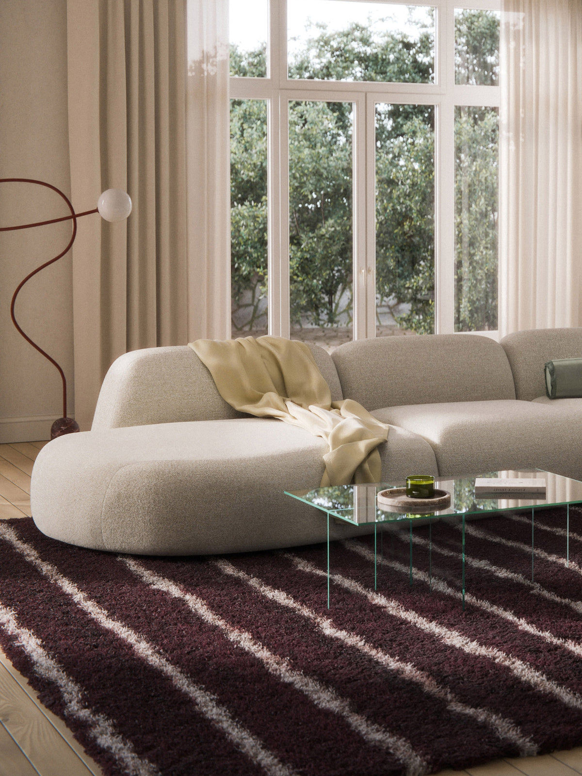 Wolterra Chaise Module in Bouclé