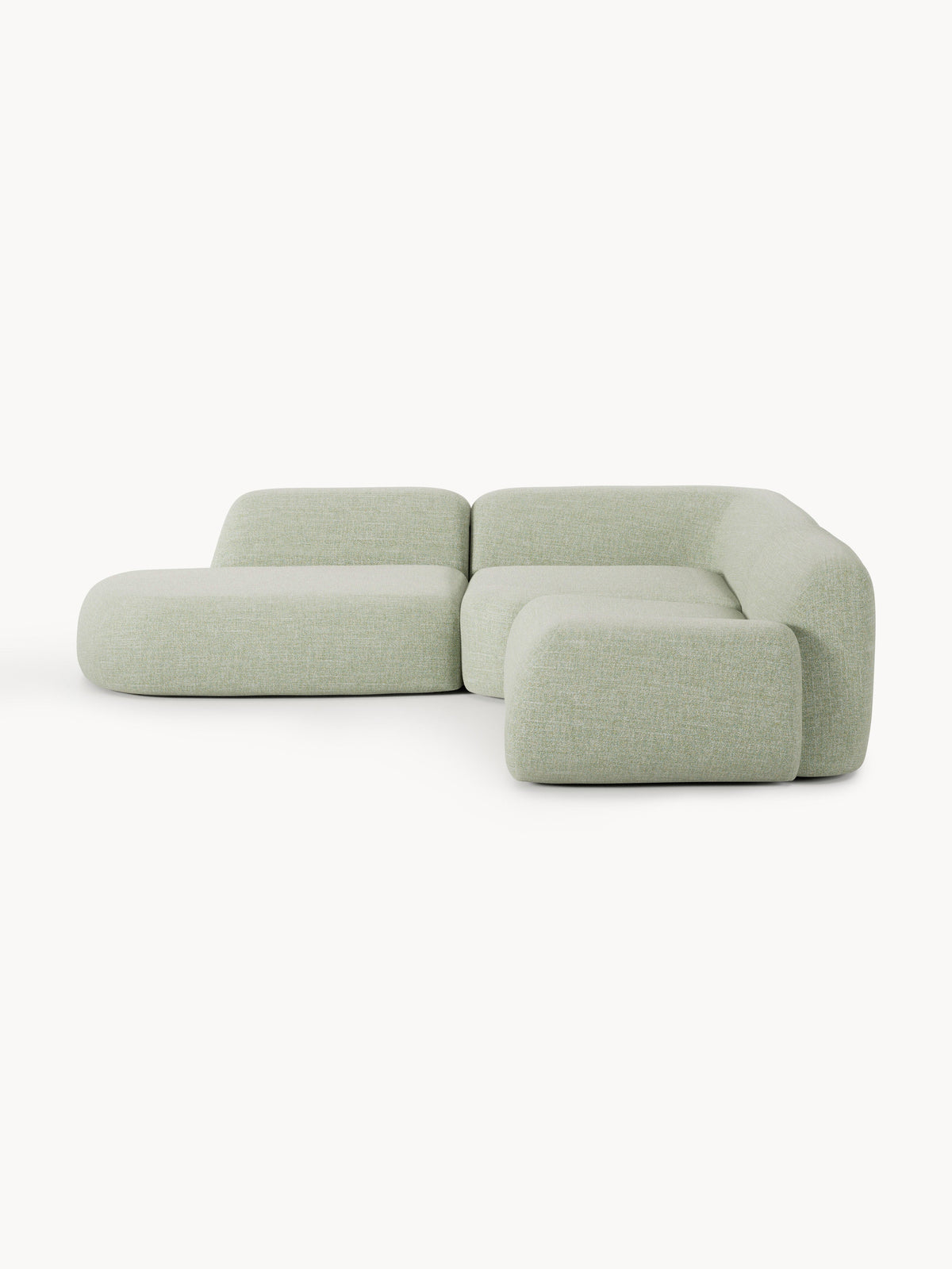 Wolterra Modular Bouclé Corner Sofa (4-Seater) with Chaise Longue