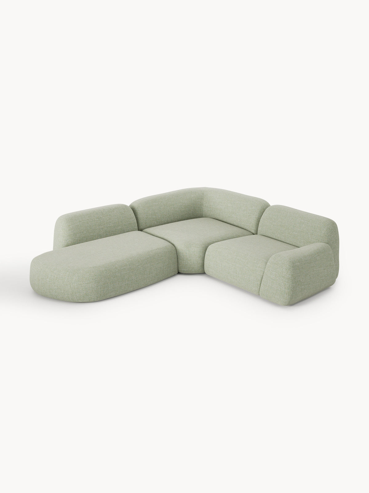 Wolterra Modular Bouclé Corner Sofa (4-Seater) with Chaise Longue