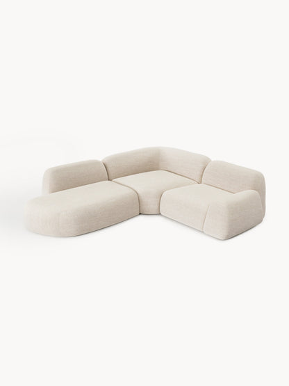 Wolterra Modular Bouclé Corner Sofa (4-Seater) with Chaise Longue