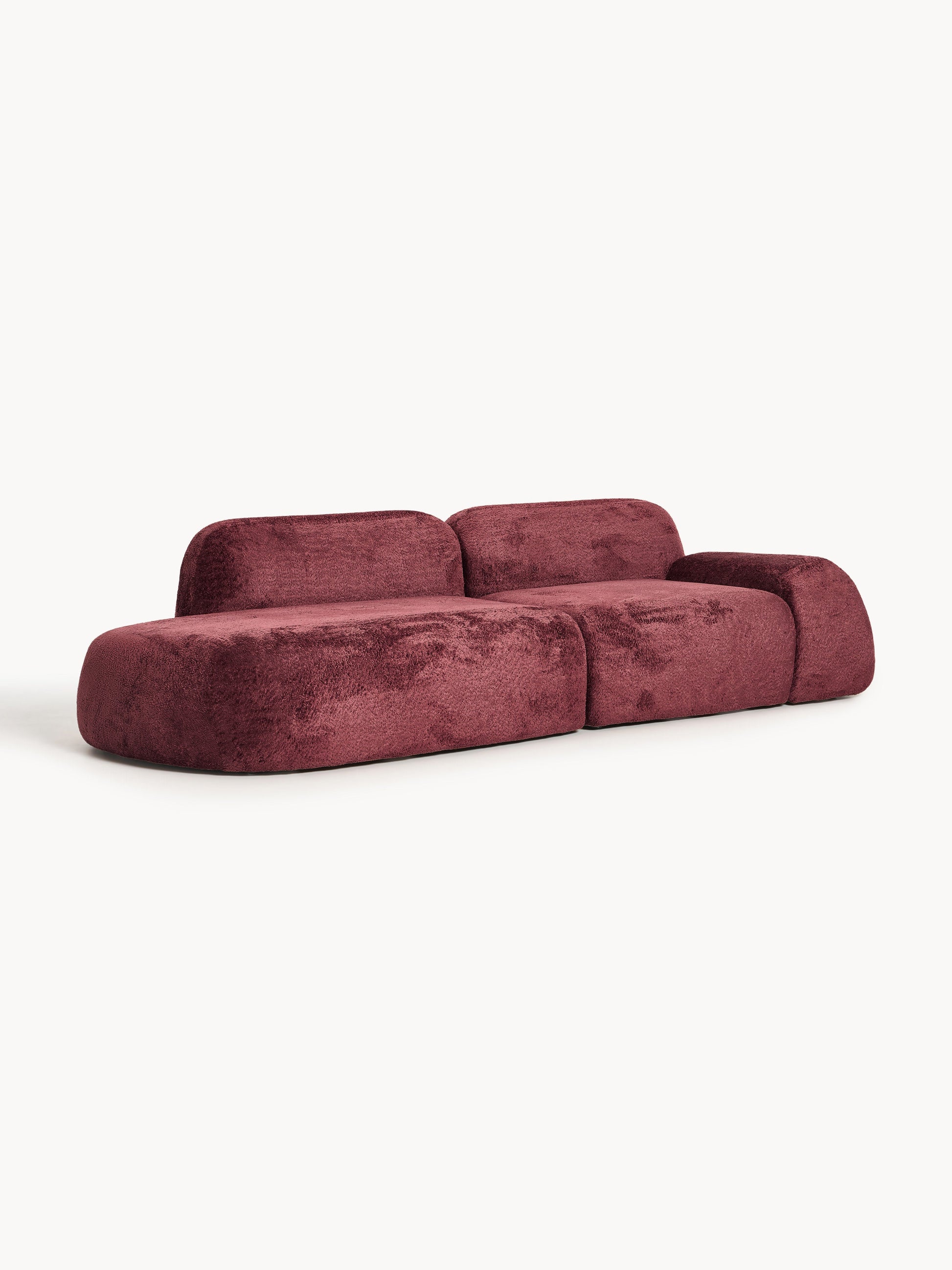 Wolterra Modular Chaise in Teddy Bouclé (3-Seater)