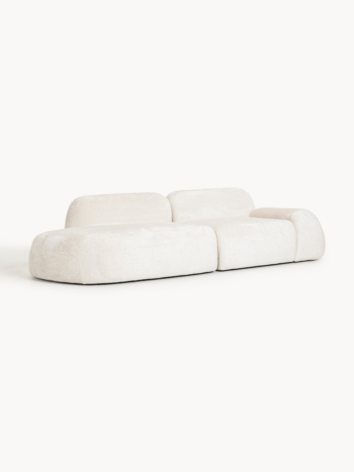 Wolterra Modular Chaise in Teddy Bouclé (3-Seater)