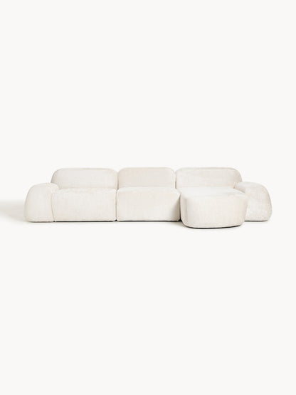 Wolterra Modular Corner Sofa (4-Seater) in Teddy Bouclé
