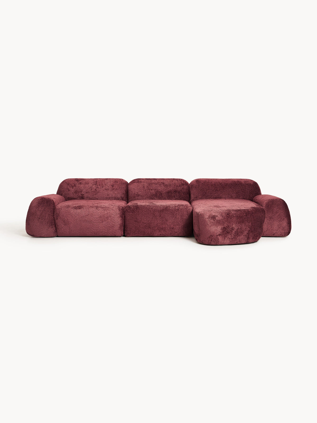 Wolterra Modular Corner Sofa (4-Seater) in Teddy Bouclé