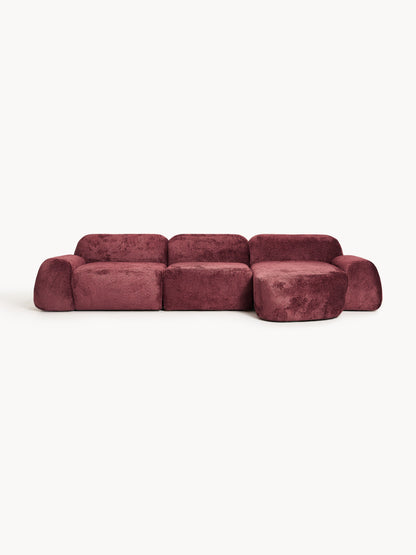 Wolterra Modular Corner Sofa (4-Seater) in Teddy Bouclé