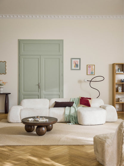 Wolterra Modular Corner Sofa (4-Seater) in Teddy Bouclé