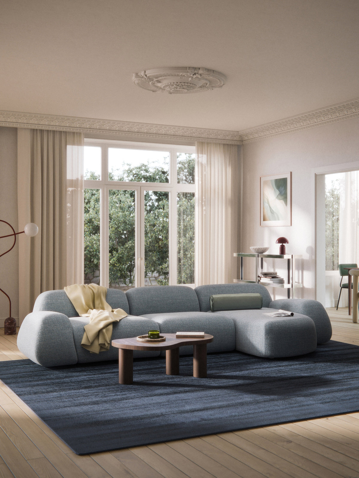Wolterra Modular Corner Sofa in Bouclé (4-Seater)