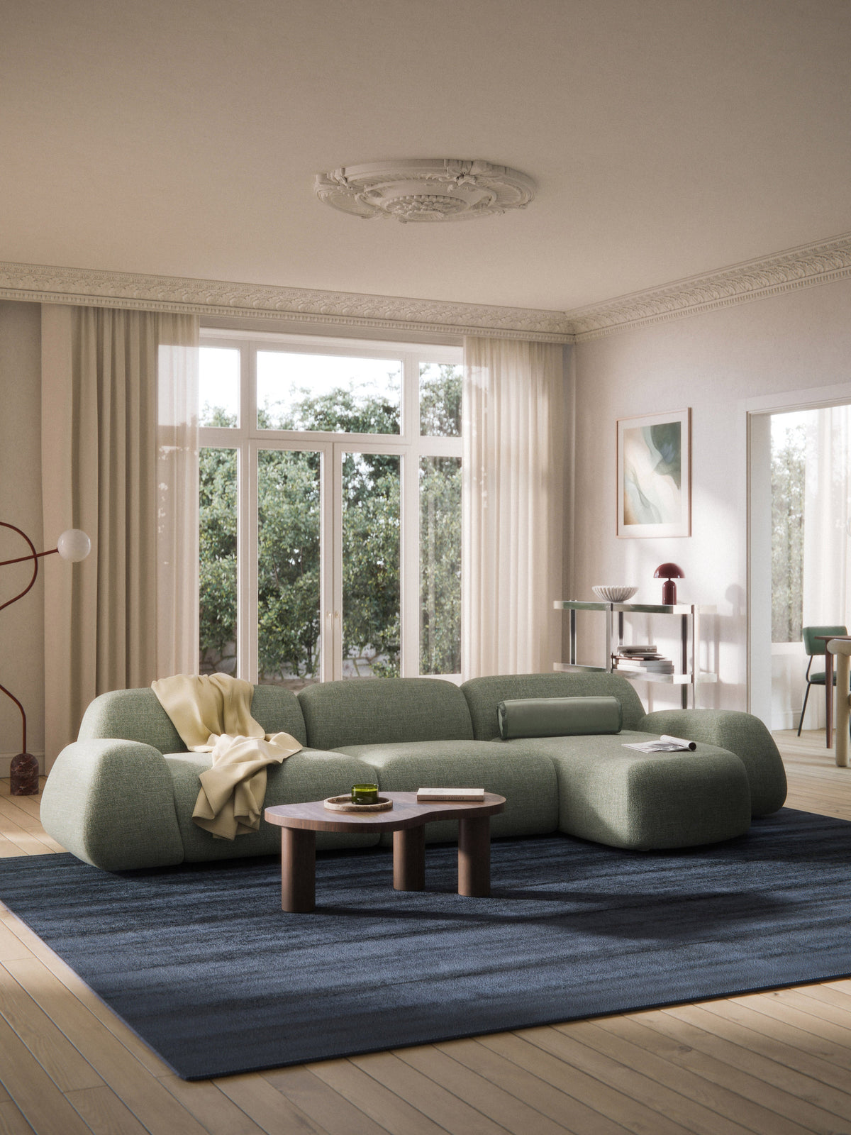 Wolterra Modular Corner Sofa in Bouclé (4-Seater)