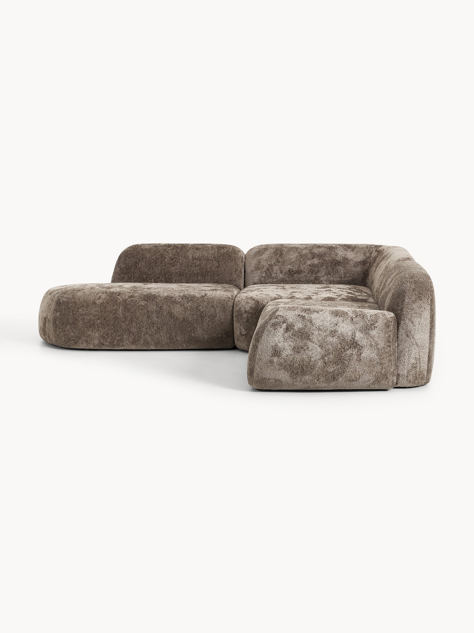 Wolterra Modular Teddy Bouclé Corner Sofa (4-Seater) with Chaise Longue