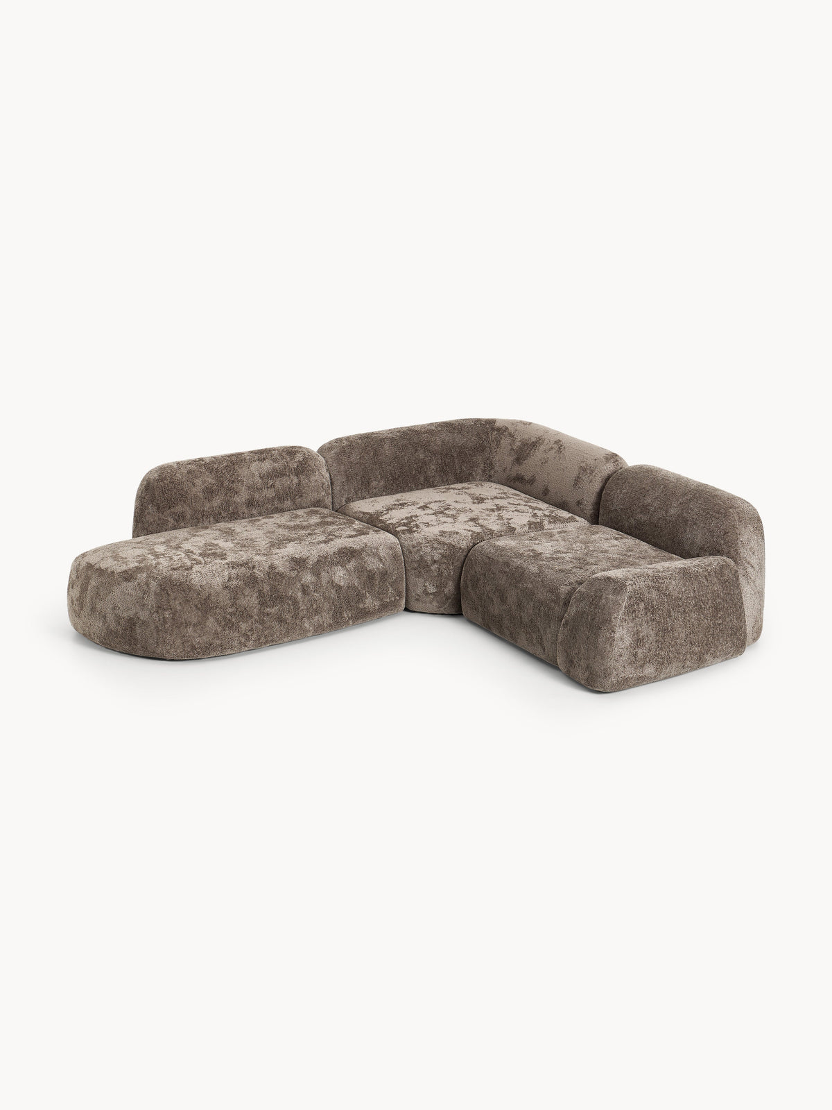 Wolterra Modular Teddy Bouclé Corner Sofa (4-Seater) with Chaise Longue