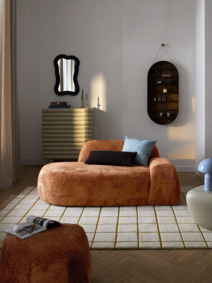 Wolterra Teddy Bouclé Sofa (2-Seater) with Chaise Longue