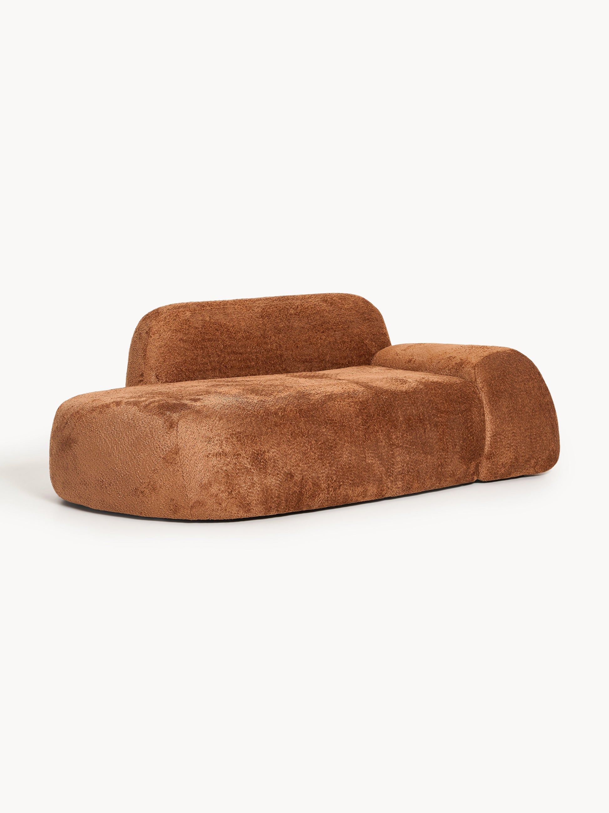 Wolterra Teddy Bouclé Sofa (2-Seater) with Chaise Longue