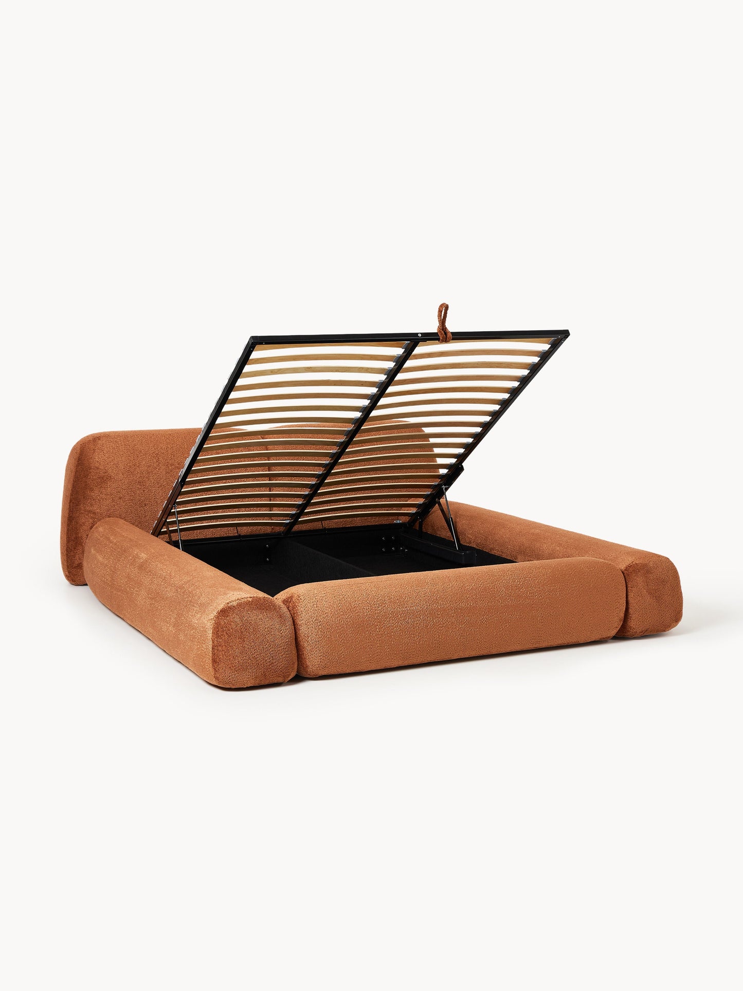 Wolterra Teddy Bouclé Upholstered Bed with Storage
